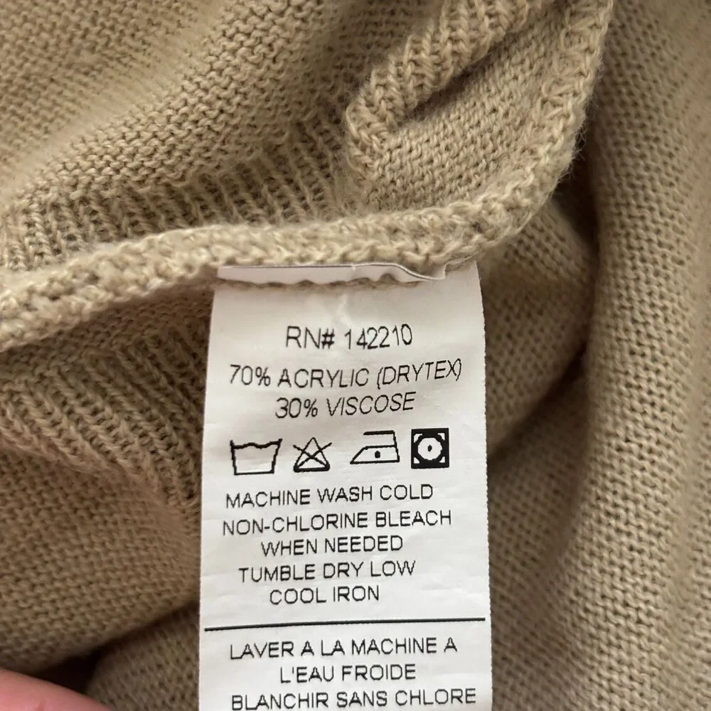 Mersea Women Catalina Sweater Traveler Knit Pullover Lagenlook Beige OS Q118